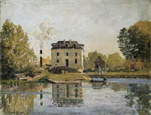 Alfred Sisley Factory on the banks of the Seine. Bougival oil painting picture